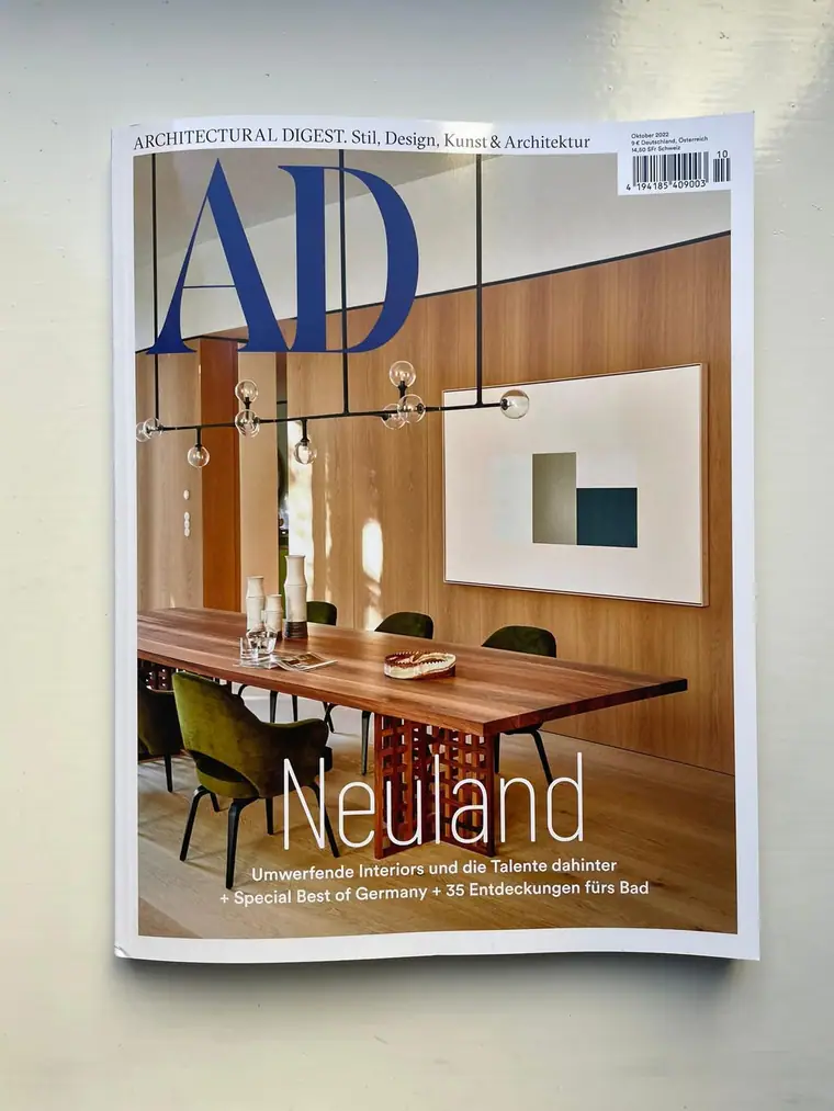 Ausgabe des AD-Magazins „Neuland“ mit der von uns ausgebauten Architektenwohnung